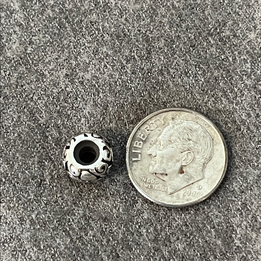 Sterling Scroll Design Stopper Bead/Charm - Picture 5 of 7